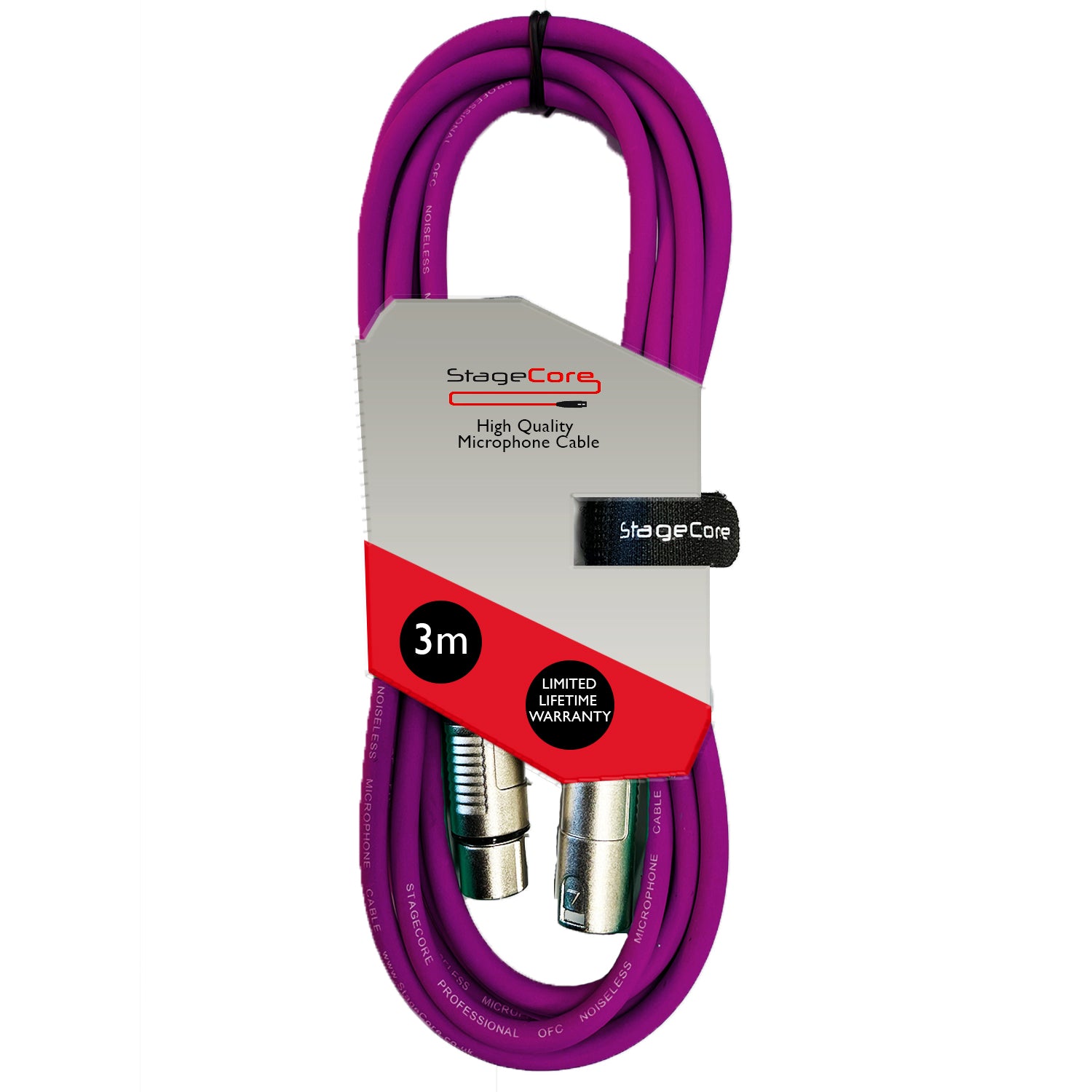 3m Pro Quality Audio Signal Cable / Mic Microphone Leads Coloured
