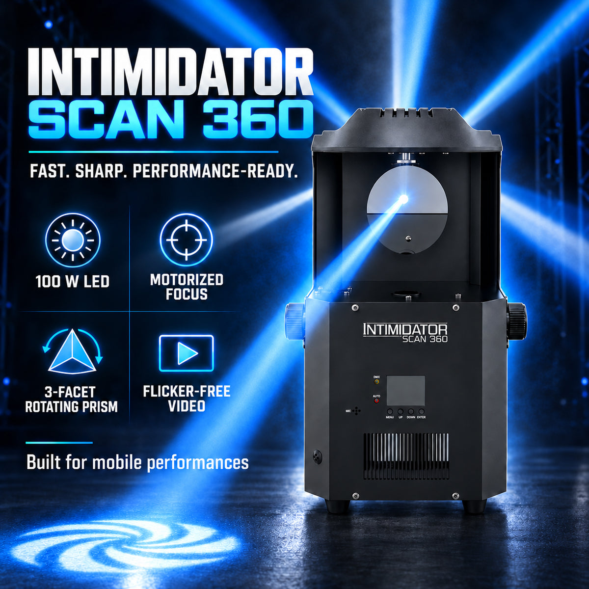 Intimidator Intimidator Scan 360 100W LED Scanner Light (Graded)