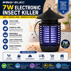 Hanging 7W UV Electric Fly Bug Killer For Bar Cafe School or Domestic Home