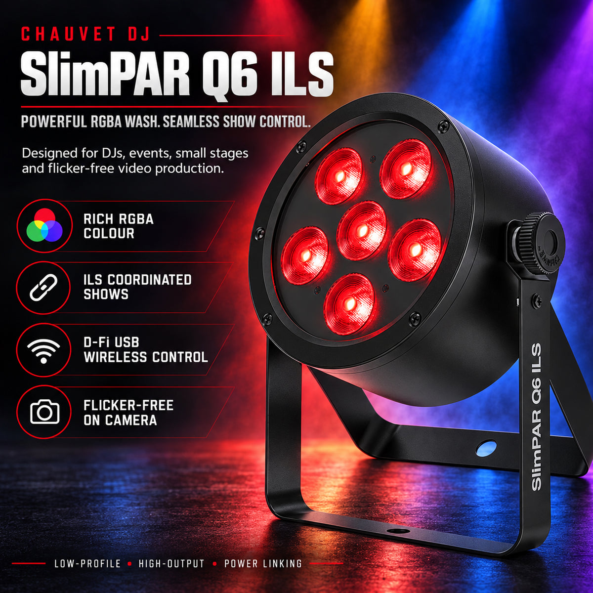 SlimPAR Q6 ILS High Output PAR RGBA LED Wash Light