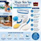 15pc  Lotion Applicator Set Magic Skin Spa Ergonomic Body Wand inc Travel Bag