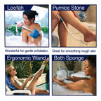 15pc  Lotion Applicator Set Magic Skin Spa Ergonomic Body Wand inc Travel Bag