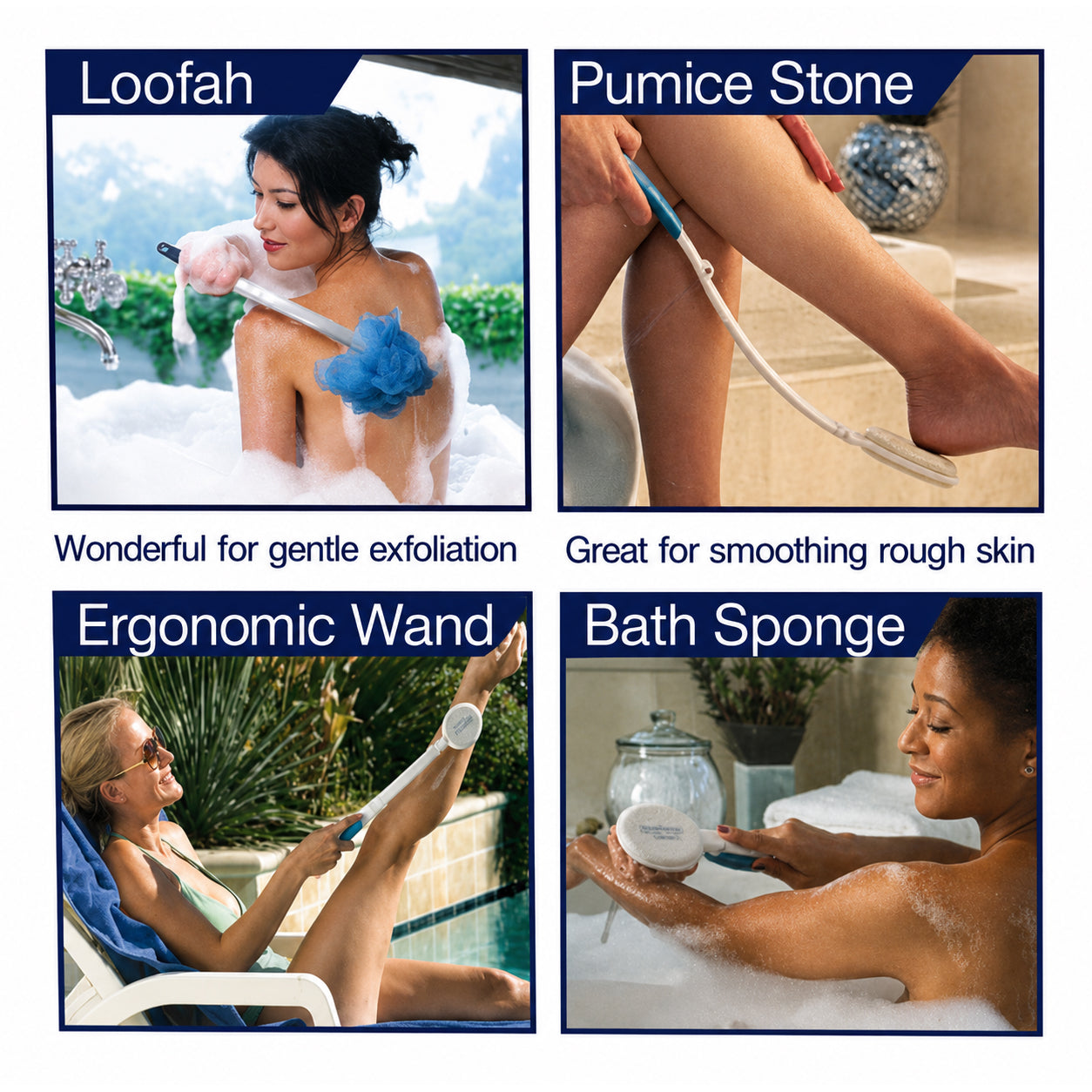 15pc  Lotion Applicator Set Magic Skin Spa Ergonomic Body Wand inc Travel Bag