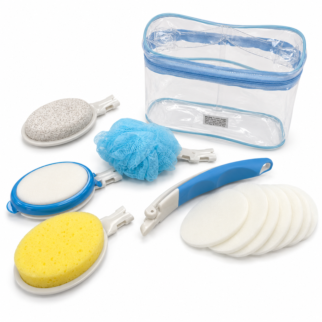 15pc  Lotion Applicator Set Magic Skin Spa Ergonomic Body Wand inc Travel Bag