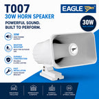 Plastic Waterproof Heavy Duty 6-12v 2 tone Super Siren 30w