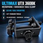 UTX-360BK Microphone Gooseneck Table Clamp