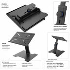 UTX 630BK Folding Laptop Stand Height Adjustable