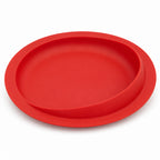Pair of Red Dignity Dish Spill Proof Non Slip Suction Base