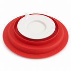 Pair of Red Dignity Dish Spill Proof Non Slip Suction Base