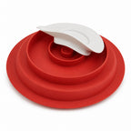Pair of Red Dignity Dish Spill Proof Non Slip Suction Base