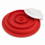 Pair of Red Dignity Dish Spill Proof Non Slip Suction Base