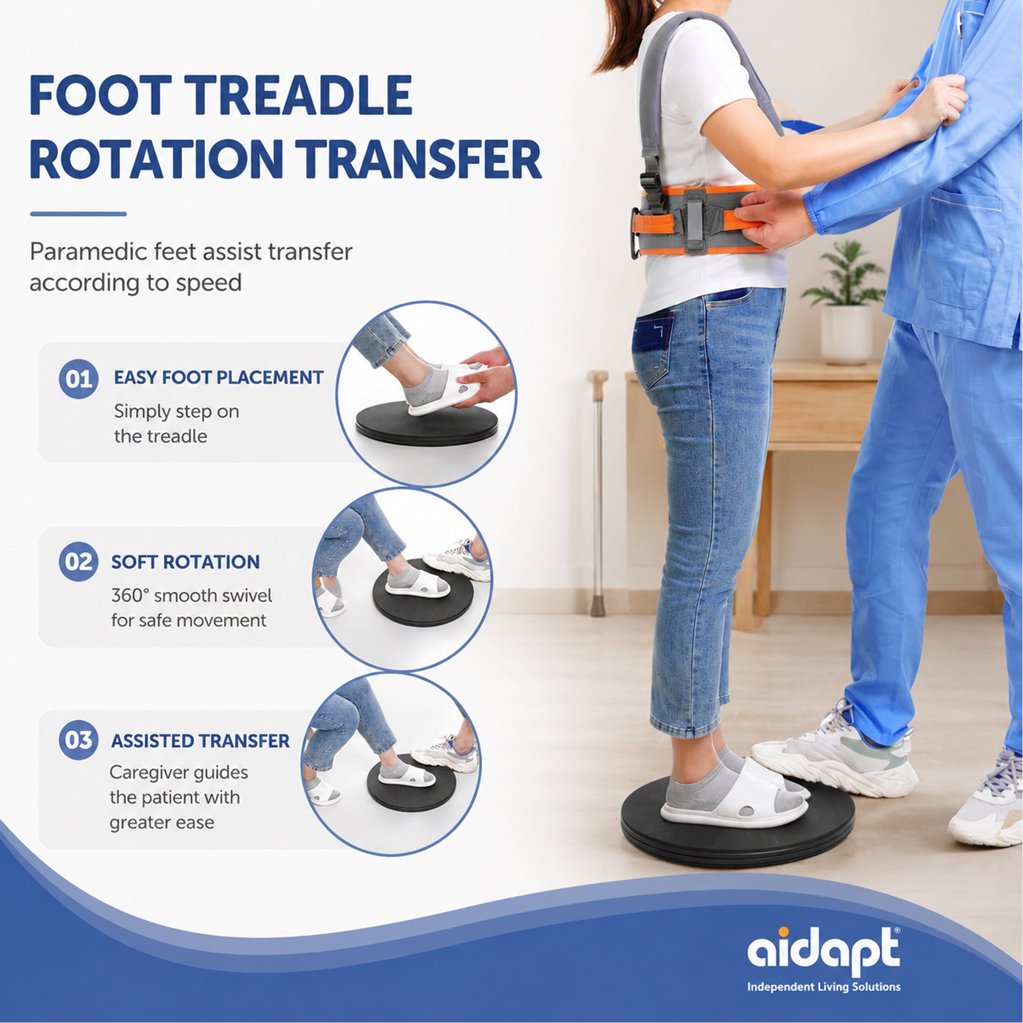 Rotation Swivel Transfer Turntable Disability Mobility Aid Lightweight