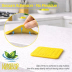 4pc Non Slip Silicone Coaster Set Secure Adhesion Red Blue Yellow