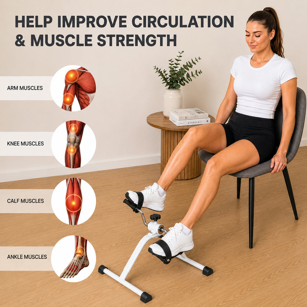 Portable Pedal Exerciser Folding Legs and Arms Workout Machine