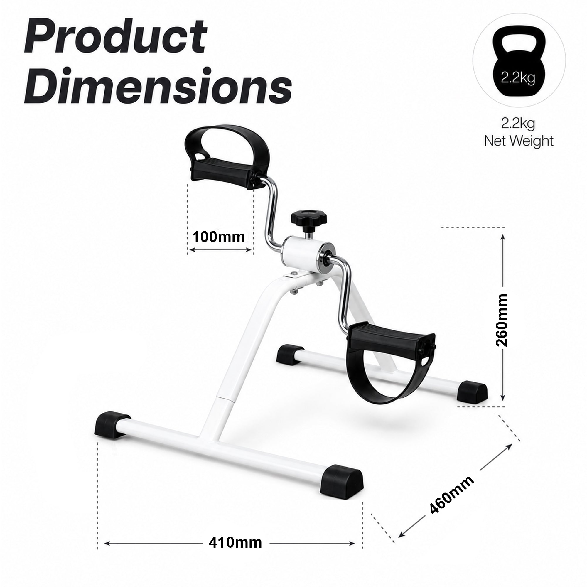 Portable Pedal Exerciser Folding Legs and Arms Workout Machine