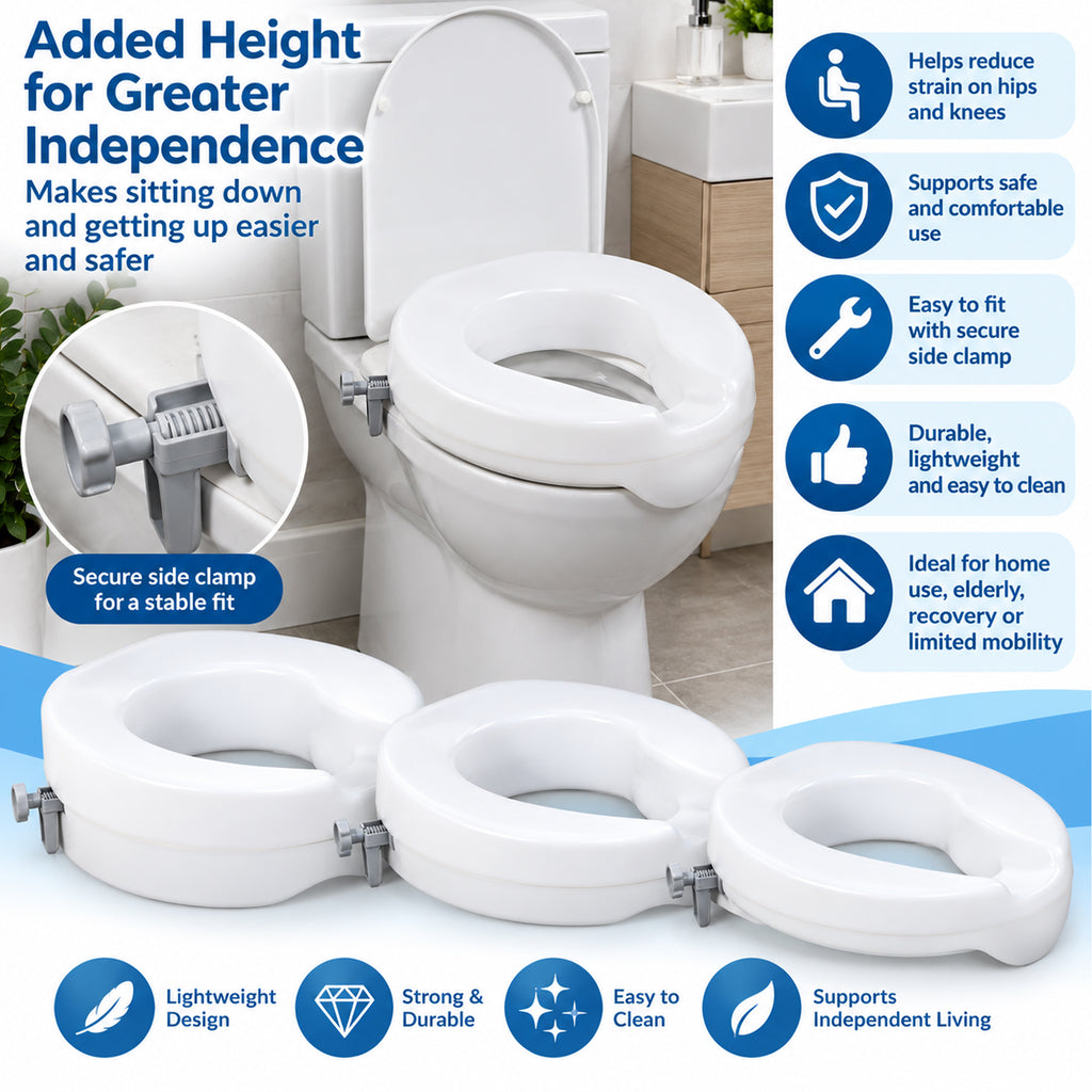 Ashby Easy Fit Raised Toilet Seat