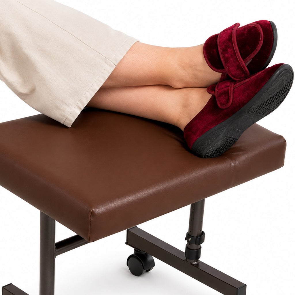 Beaumont Adjustable Foot Stool Leg Rest with Castors