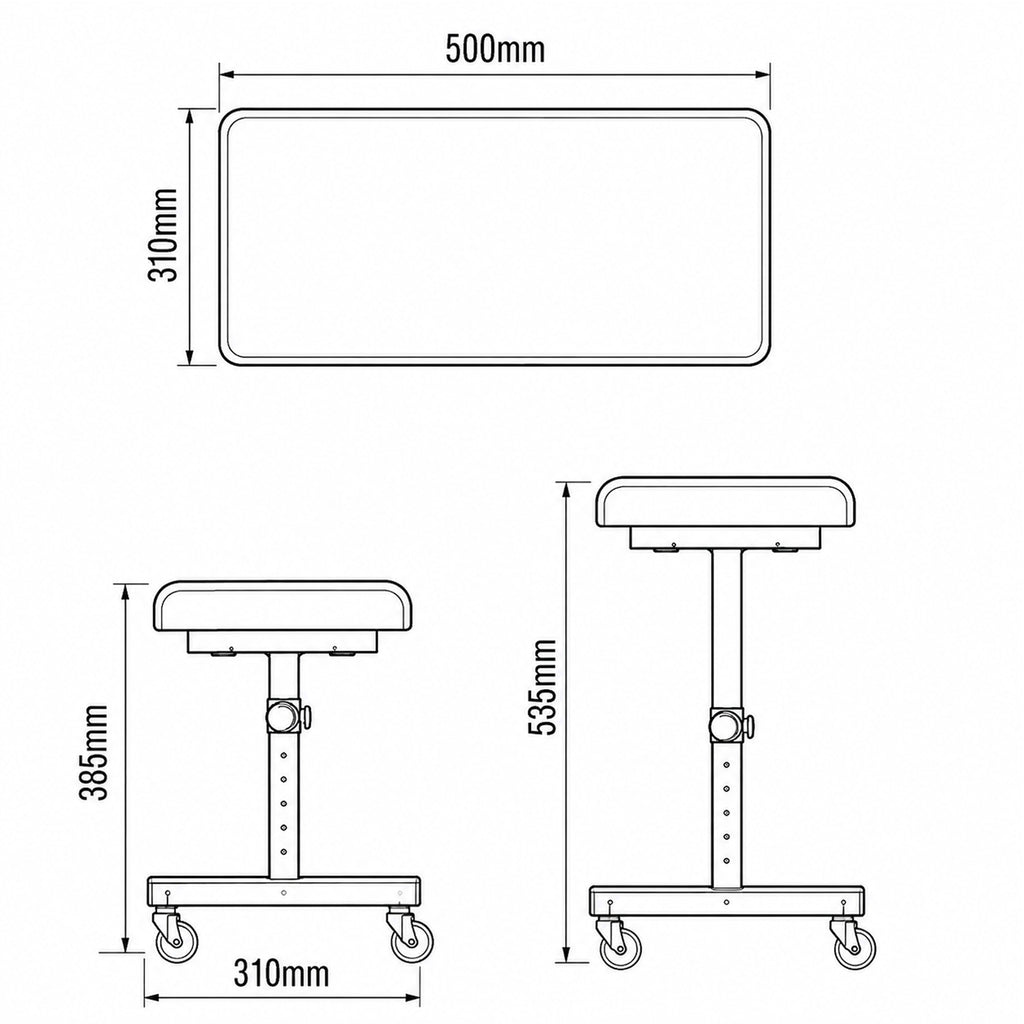 Beaumont Adjustable Foot Stool Leg Rest with Castors