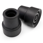 Set Of 2 Replacement Black Rubber Ferrules 20mm