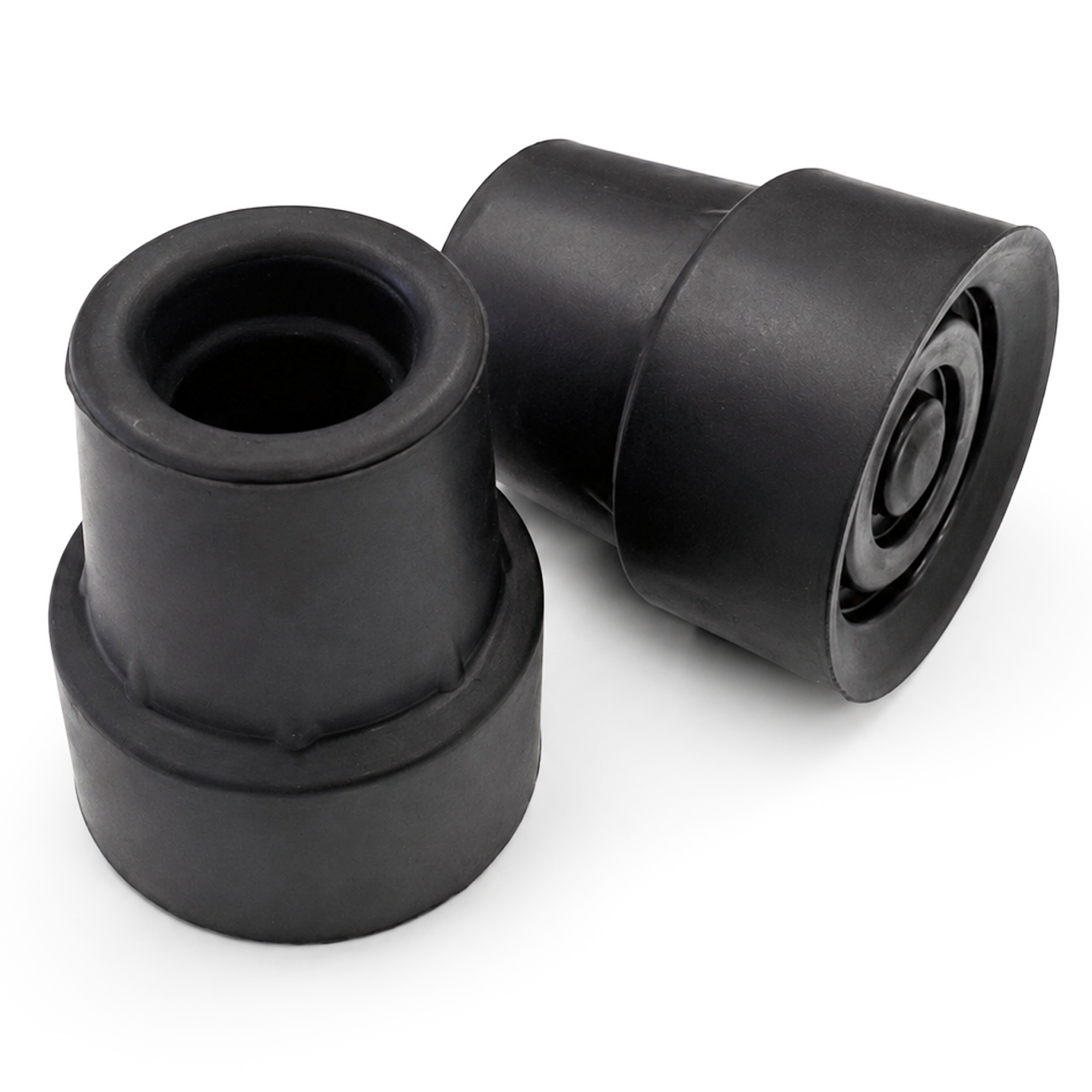 Set Of 2 Replacement Black Rubber Ferrules 20mm