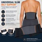Neoprene Waist Support Lower Back Pain Belt Brace - Velcro, Strong Stitching