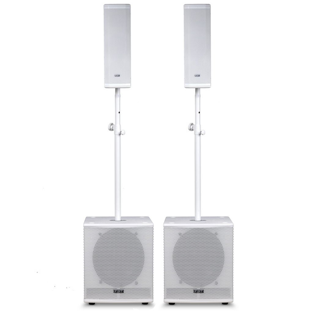 Ventis VN2000 3200w Speaker System In White & Covers