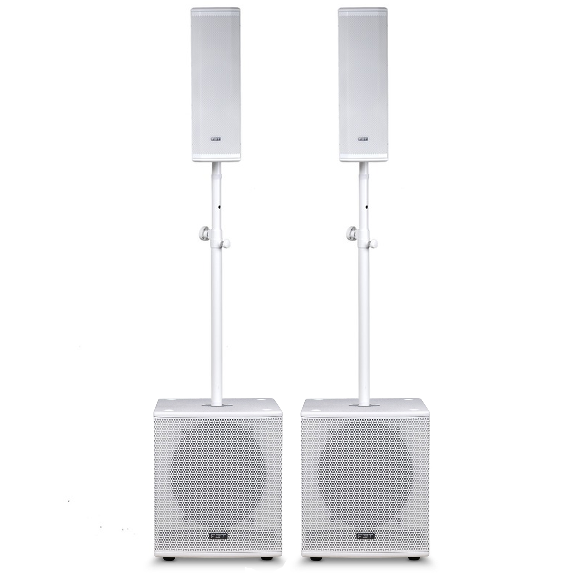 Ventis VN2000 3200w Speaker System In White & Covers