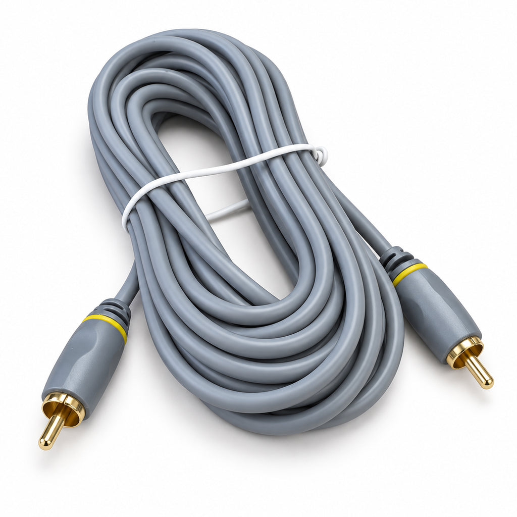 Silver Collection 5m RCA Phono Composite Video Signal Lead CCTV TV Picture