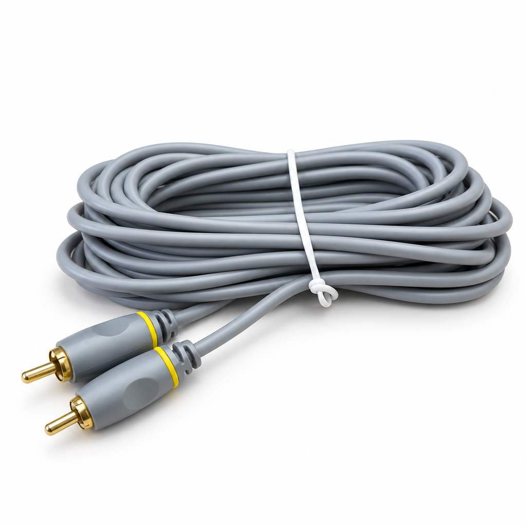 Silver Collection 5m RCA Phono Composite Video Signal Lead CCTV TV Picture