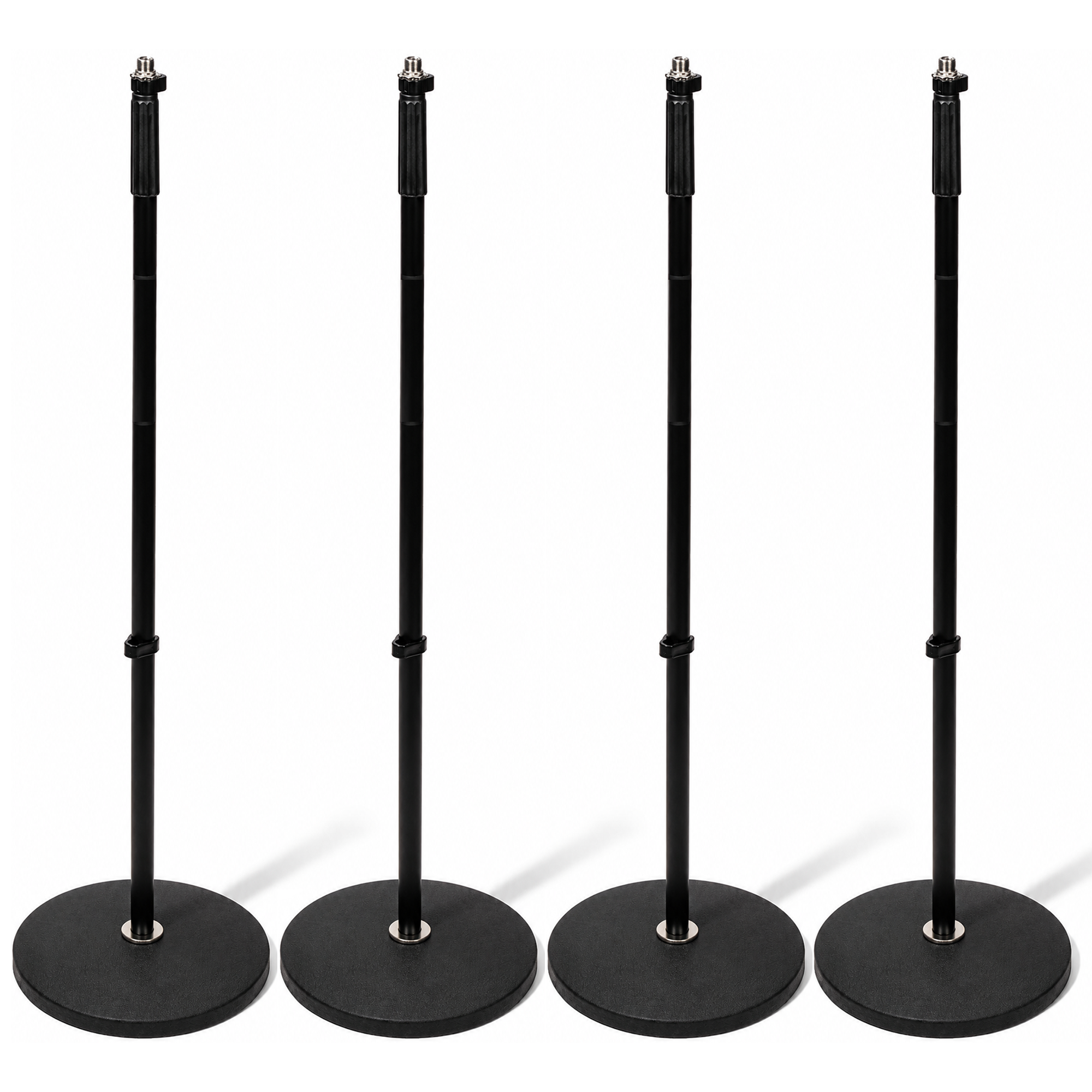Heavy Round Anti-Vibration Base Microphone Black Stand Band Singer Mic