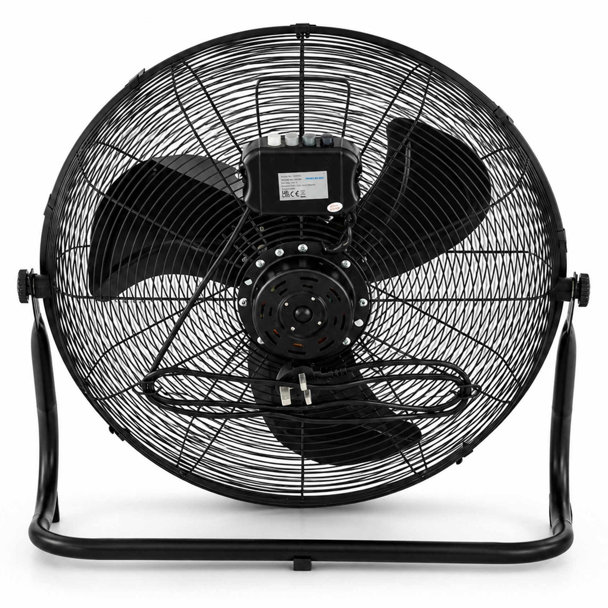 18" (45 cm) Ultra High Velocity Black floor Fan Air Circulator