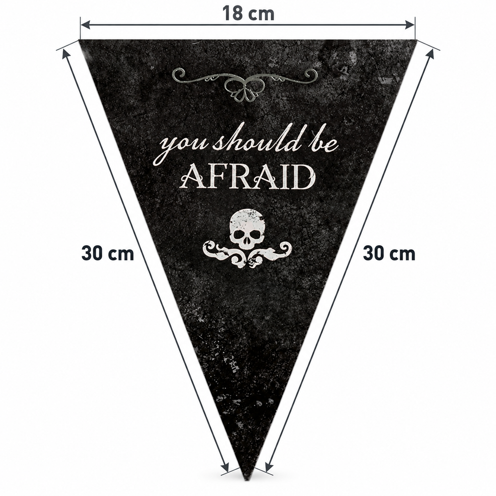 2 Packs Halloween Party 12 Flag Bunting Skulls