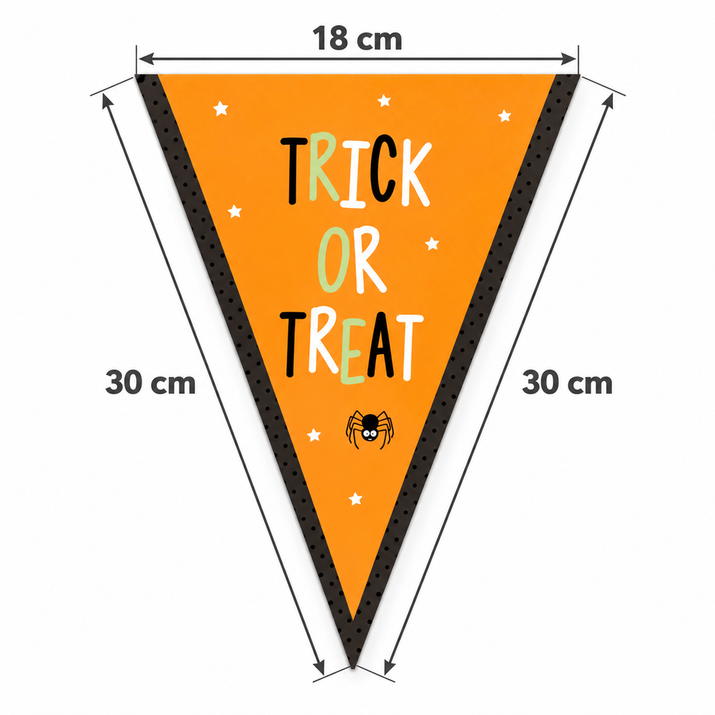 2 Packs Halloween Party 12 Flag Bunting Trick and Treat