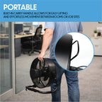 12" Rechargeable Air Circulator Black Wall Floor Fan