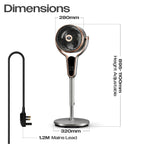 Multi Oscillating 10" Pedestal Stand Fan with Timer and Remote