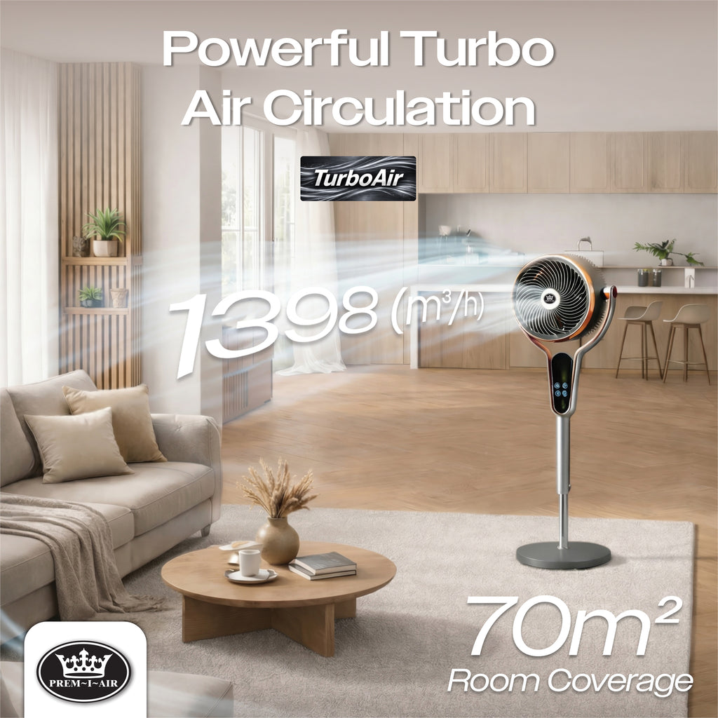 Multi Oscillating 10" Pedestal Stand Fan with Timer and Remote