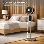 Multi Oscillating 10" Pedestal Stand Fan with Timer and Remote