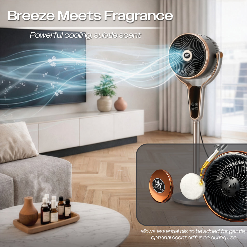 Multi Oscillating 10" Pedestal Stand Fan with Timer and Remote