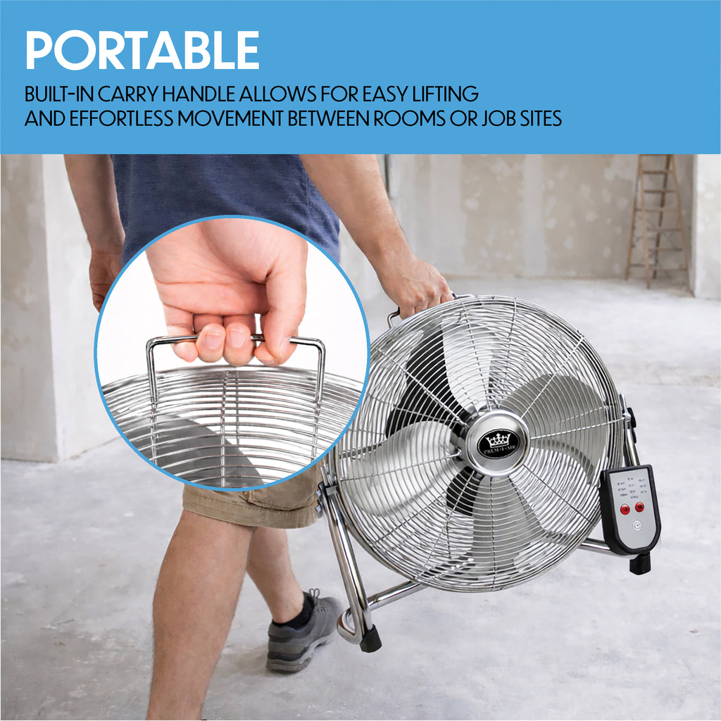 Floor Standing Air Circulator Fans Chrome Metal 3 Speed 12 to 20 inch