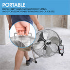 Floor Standing Air Circulator Fans Chrome Metal 3 Speed 12 to 20 inch