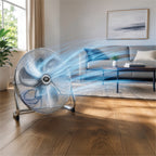 18" Chrome High Velocity Industrial 3 Speed Floor Fan Cooling