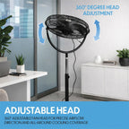 High Velocity 18 Inch Heavy Base Oscillating Pedestal Fan