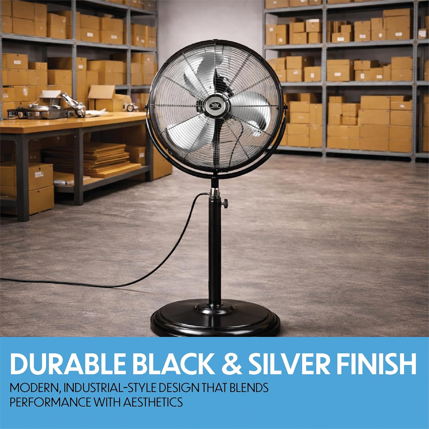 High Velocity 18 Inch Heavy Base Oscillating Pedestal Fan
