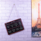 Hanging Chalkboard Week Planner with 8 Section and Blank Reverse Side