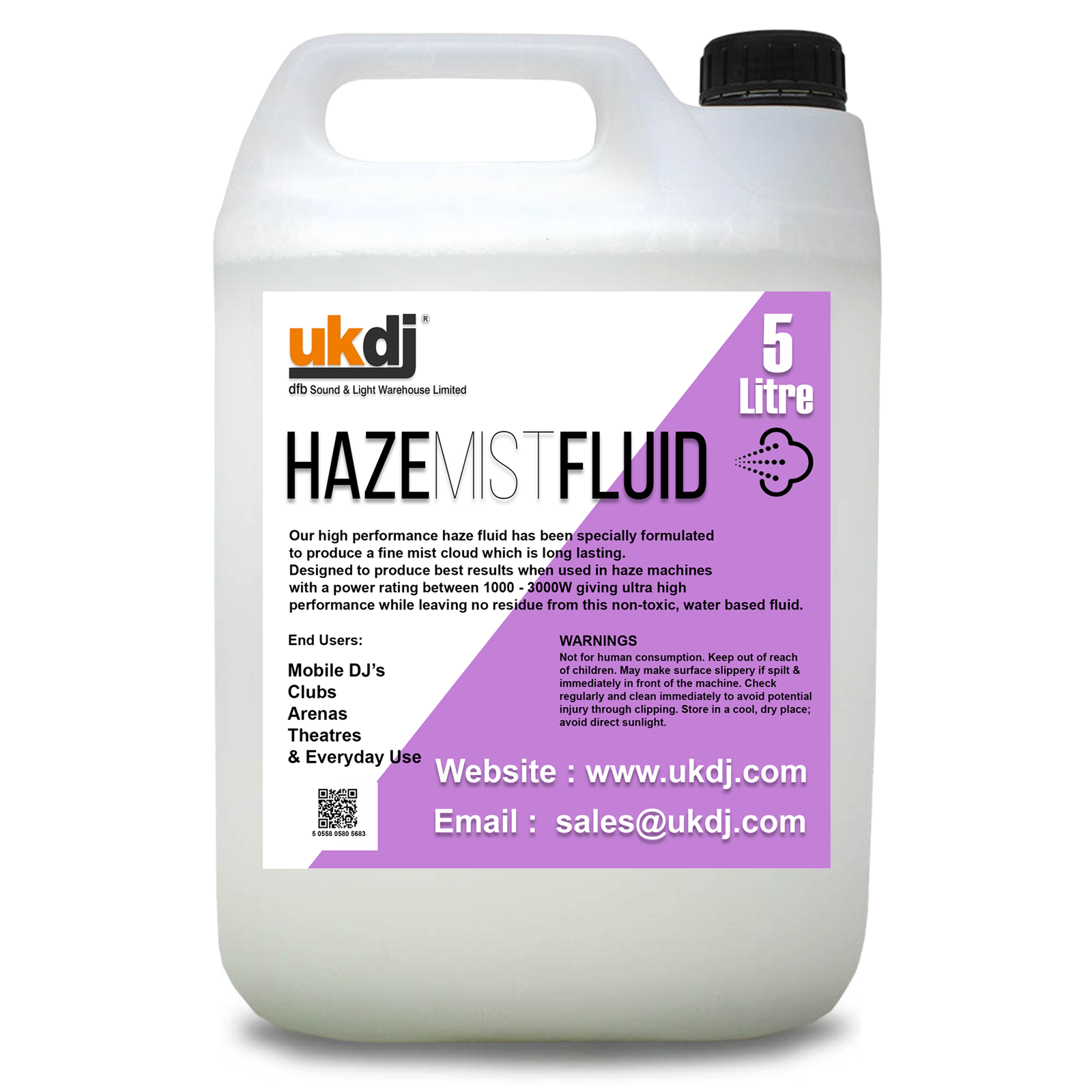 Haze Fluid 5L HQ Professional Fog Liquid Scented
