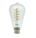 LED ST64 Spiral Funky, Crackle and Gold Filament Lamps BC Festoon