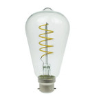 LED ST64 Spiral Funky, Crackle and Gold Filament Lamps BC Festoon