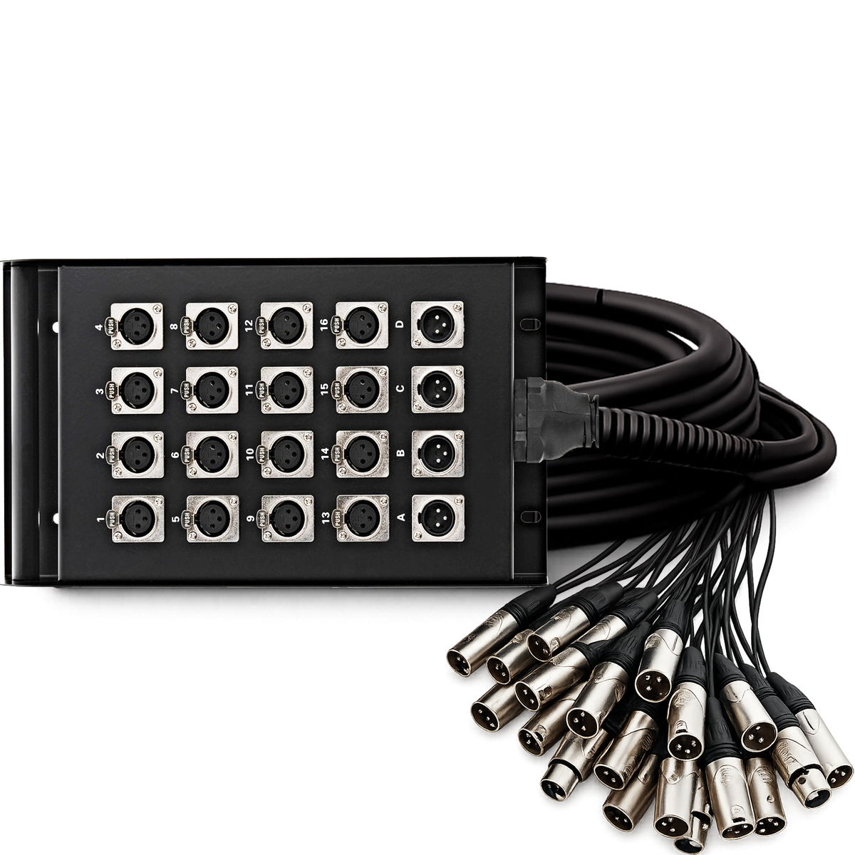 Stage Snake 20-Way 16/4 XLR Stagebox Multicore 15m 30m 40m