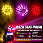 Pair of Star Wash Moving Head 30w Gobo Spot with LED Ring