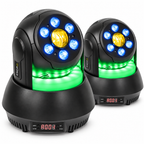 Pair of Star Wash Moving Head 30w Gobo Spot with LED Ring